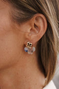 Lana Stacked Two Tier Floral Stud Earrings Gold