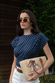 Cheyanne Straw Tote Bag Natural Brown