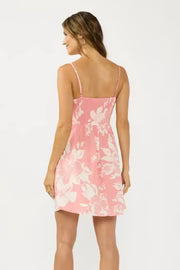 Emberly Sleeveless Floral Print Mini Dress Pink